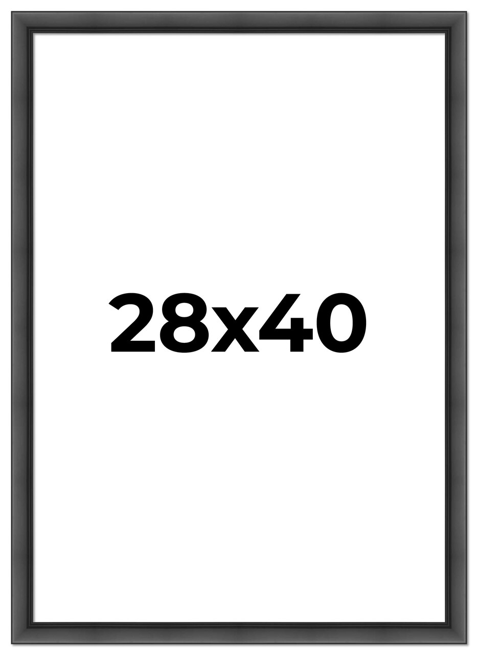 Refined Black Picture Frame - UV Acrylic, Foam Board Backing, Hanging Hardware